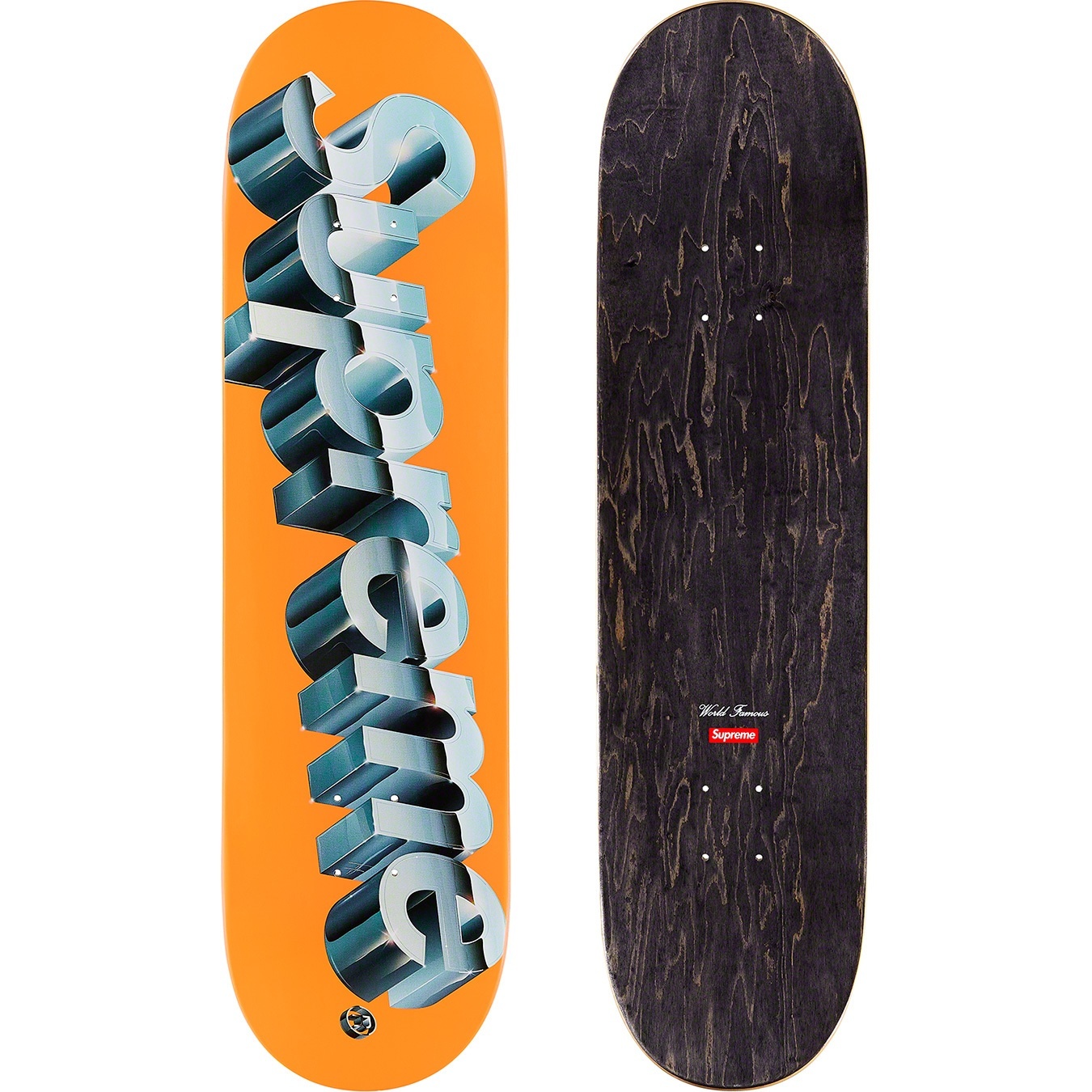 Chrome Logo Skateboard view 4